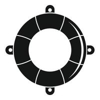 Life buoy icon, simple style vector