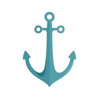 Ship anchor icon, flat style vector