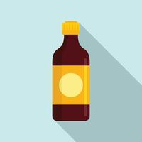 Soy sauce bottle icon, flat style vector