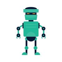 Artificial robot icon, flat style vector