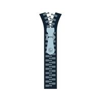 Fastener zipper icon, flat style vector