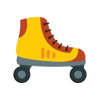 hombre, patines, icono, plano, estilo vector