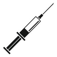 Blood syringe icon, simple style vector