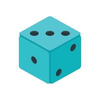 Small dice icon, flat style vector