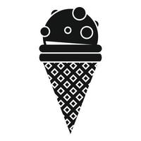 Cold ice cream icon, simple style vector