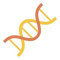 Red yellow dna icon, flat style vector