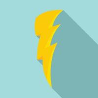 Art lightning bolt icon, flat style vector