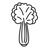 Celery salad icon, outline style vector