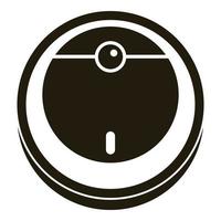 Smart robot vacuum cleaner icon, simple style vector