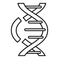 Noninteger dna icon, outline style vector