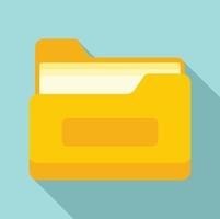 Archive file folder icon, flat style vector