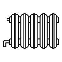 icono del radiador de la habitación, estilo de esquema vector
