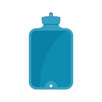 Blue rubber warmer icon, flat style vector