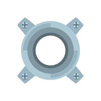 Gearbox releaser icon, flat style vector