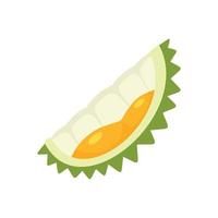 icono de pieza de musang durian, estilo plano vector