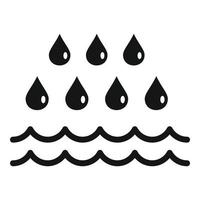 Rain flood icon, simple style vector