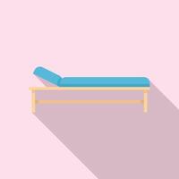 Hospital bed icon, flat style vector