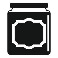 Condiment jar icon, simple style vector