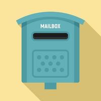 Envelope mailbox icon, flat style vector