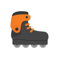 icono de patines en línea de carbono, tipo plano vector