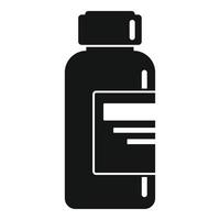 Syringe liquid bottle icon, simple style vector