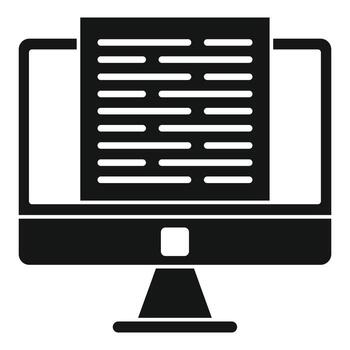 icono de editor de computadora moderno, estilo simple vector