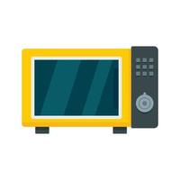 Microwave oven icon, flat style vector