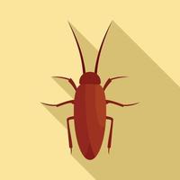 icono de insecto cucaracha, estilo plano vector
