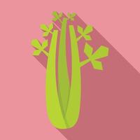 Vegan celery icon, flat style vector