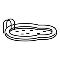 Aquapark pool icon, outline style vector