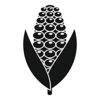 icono de maíz de campo, estilo simple vector
