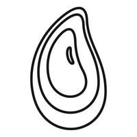 Mussels icon, outline style vector