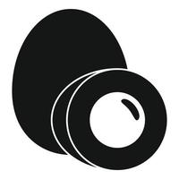 Boiled egg icon, simple style vector