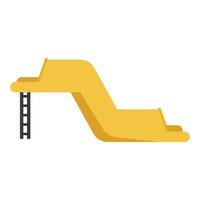 Rubber waterpark slide icon, flat style vector