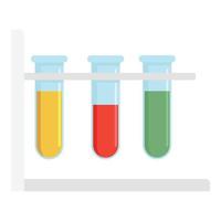 Test tube stand icon, flat style vector