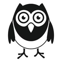 Wise owl icon, simple style vector