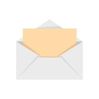 Open envelope icon, flat style vector