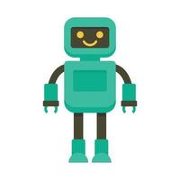 Intelligent robot icon, flat style vector