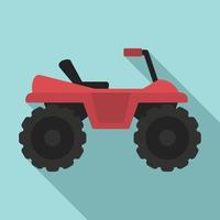 Dirtbike icon, flat style vector