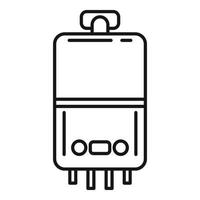 Domestic boiler icon, outline style vector