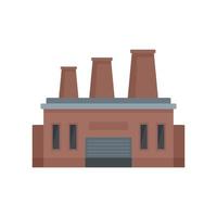 Petrol factory icon, flat style vector