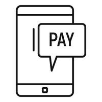 Web payment icon, outline style vector