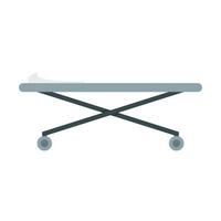 Forensic laboratory cart desk icon, flat style vector