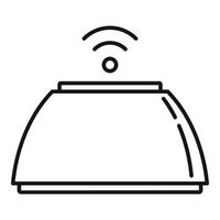 Smart speaker icon, outline style vector