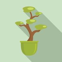 Amazon tree pot icon, flat style vector