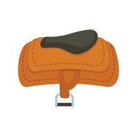 Horse riding saddle icon, flat style vector