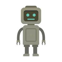 Toy robot icon, flat style vector
