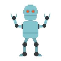 icono de robot cibernético, estilo plano vector