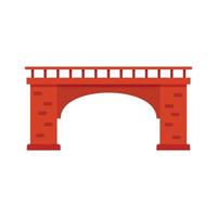 Brick bridge icon, flat style vector