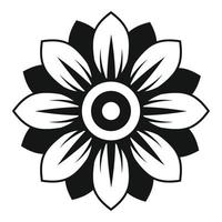 Seed sunflower icon, simple style vector